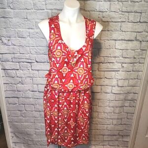 Mudpie Womens Dress Sleeveless Emory Tank‎ Geometric Moroccan Size Large 12-14
